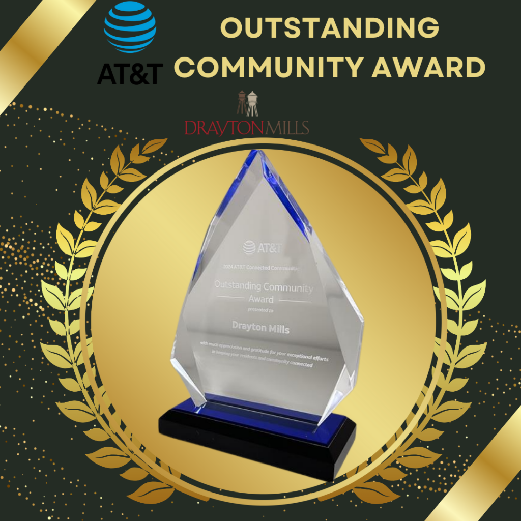 Drayton Mills-Outstanding Community Award from AT&T | The Sherbert Group